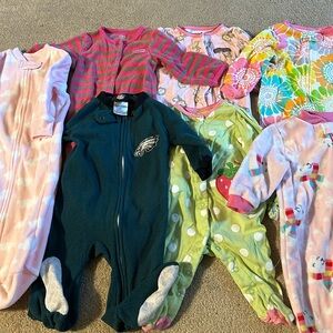 Lot of Baby Sleeper Footie Pajamas